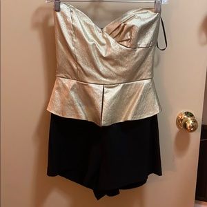 Gold and black Paper Heart romper